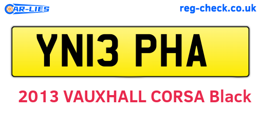 YN13PHA are the vehicle registration plates.