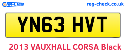YN63HVT are the vehicle registration plates.