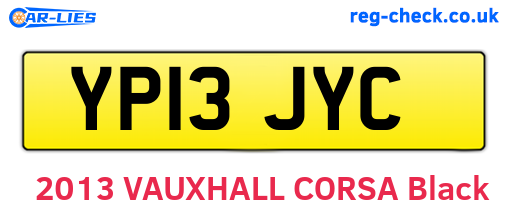 YP13JYC are the vehicle registration plates.