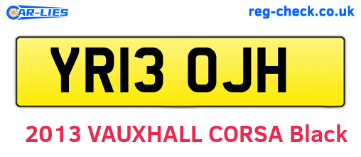 YR13OJH are the vehicle registration plates.
