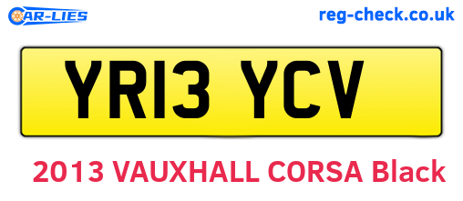 YR13YCV are the vehicle registration plates.