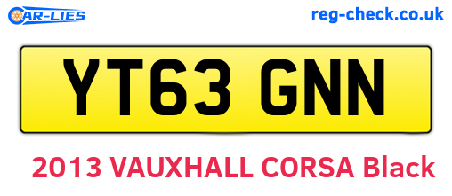 YT63GNN are the vehicle registration plates.