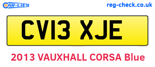 CV13XJE are the vehicle registration plates.