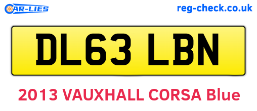DL63LBN are the vehicle registration plates.