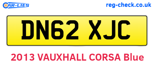 DN62XJC are the vehicle registration plates.