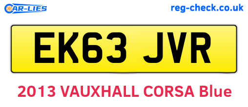 EK63JVR are the vehicle registration plates.