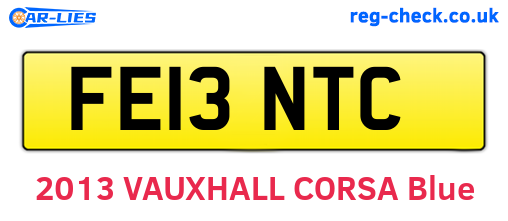 FE13NTC are the vehicle registration plates.