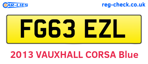 FG63EZL are the vehicle registration plates.