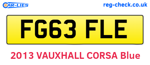 FG63FLE are the vehicle registration plates.