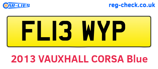 FL13WYP are the vehicle registration plates.
