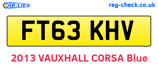 FT63KHV are the vehicle registration plates.