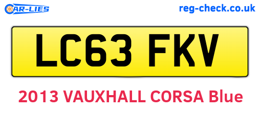 LC63FKV are the vehicle registration plates.