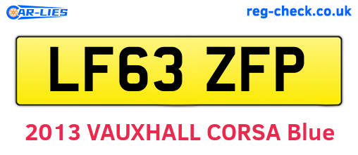 LF63ZFP are the vehicle registration plates.