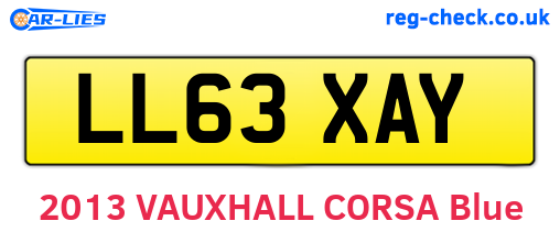 LL63XAY are the vehicle registration plates.