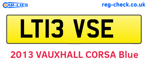 LT13VSE are the vehicle registration plates.