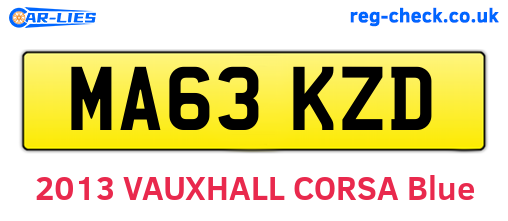 MA63KZD are the vehicle registration plates.