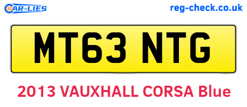MT63NTG are the vehicle registration plates.