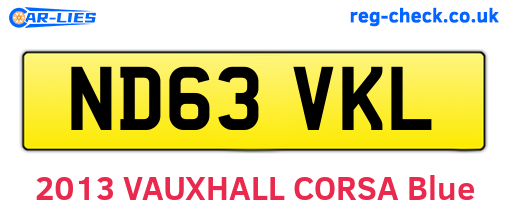 ND63VKL are the vehicle registration plates.