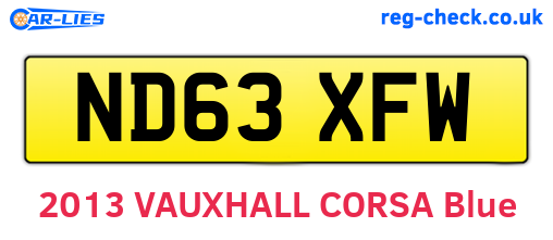ND63XFW are the vehicle registration plates.