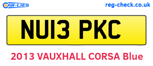 NU13PKC are the vehicle registration plates.