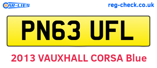 PN63UFL are the vehicle registration plates.
