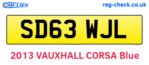SD63WJL are the vehicle registration plates.