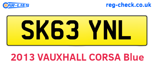 SK63YNL are the vehicle registration plates.
