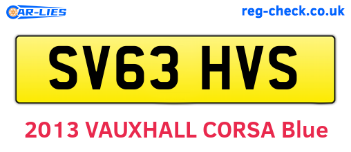 SV63HVS are the vehicle registration plates.