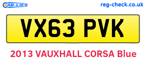 VX63PVK are the vehicle registration plates.