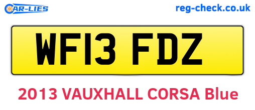 WF13FDZ are the vehicle registration plates.