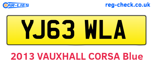 YJ63WLA are the vehicle registration plates.