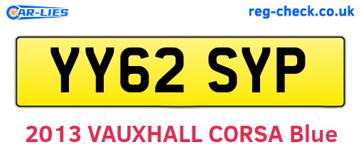 YY62SYP are the vehicle registration plates.