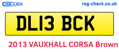 DL13BCK are the vehicle registration plates.