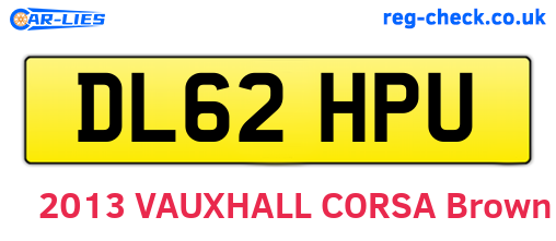 DL62HPU are the vehicle registration plates.