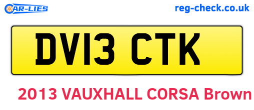 DV13CTK are the vehicle registration plates.