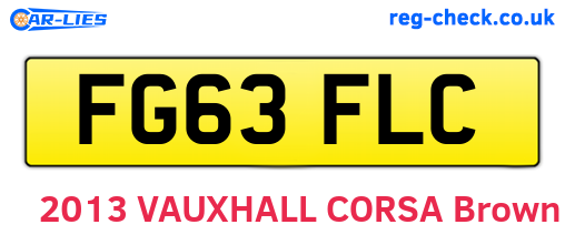 FG63FLC are the vehicle registration plates.