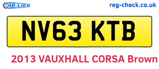 NV63KTB are the vehicle registration plates.