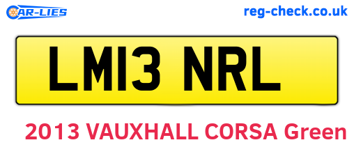 LM13NRL are the vehicle registration plates.