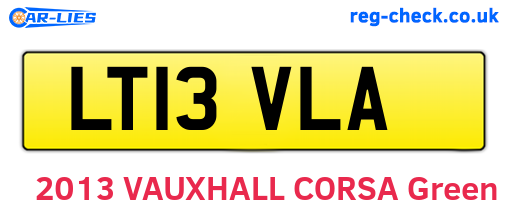 LT13VLA are the vehicle registration plates.