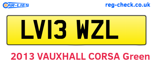 LV13WZL are the vehicle registration plates.
