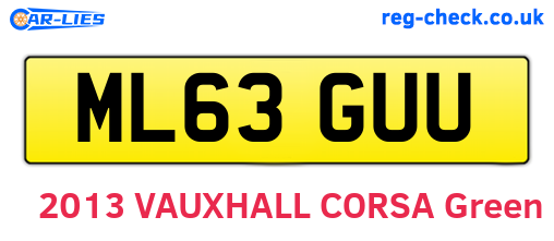 ML63GUU are the vehicle registration plates.