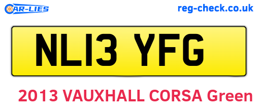 NL13YFG are the vehicle registration plates.