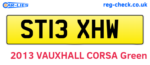 ST13XHW are the vehicle registration plates.
