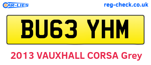 BU63YHM are the vehicle registration plates.
