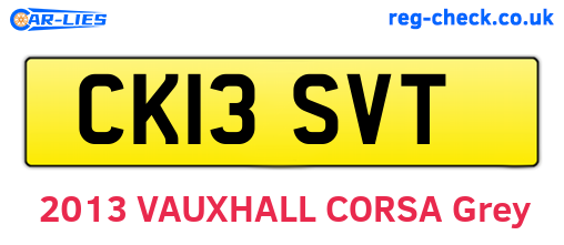 CK13SVT are the vehicle registration plates.