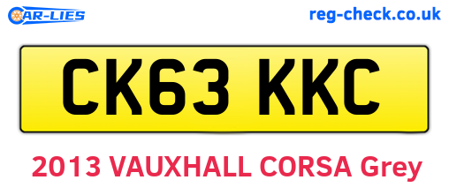 CK63KKC are the vehicle registration plates.