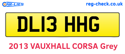 DL13HHG are the vehicle registration plates.