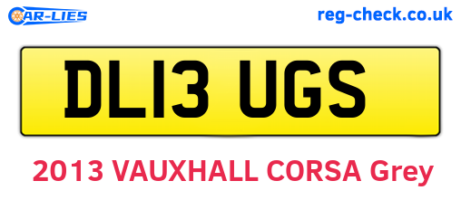 DL13UGS are the vehicle registration plates.