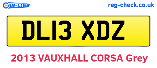 DL13XDZ are the vehicle registration plates.