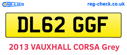 DL62GGF are the vehicle registration plates.